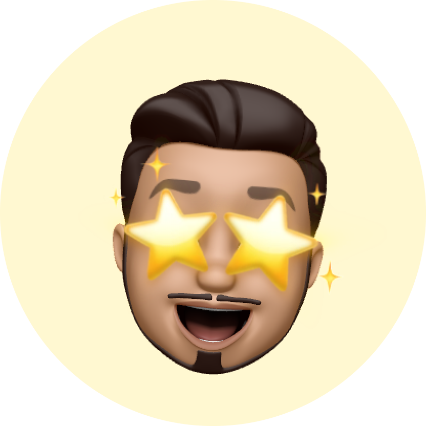 Jorge con ojos en forma de estrellas